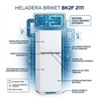 Heladera Cíclica Briket BK2F 2111 Blanca 492 Litros con Freezer